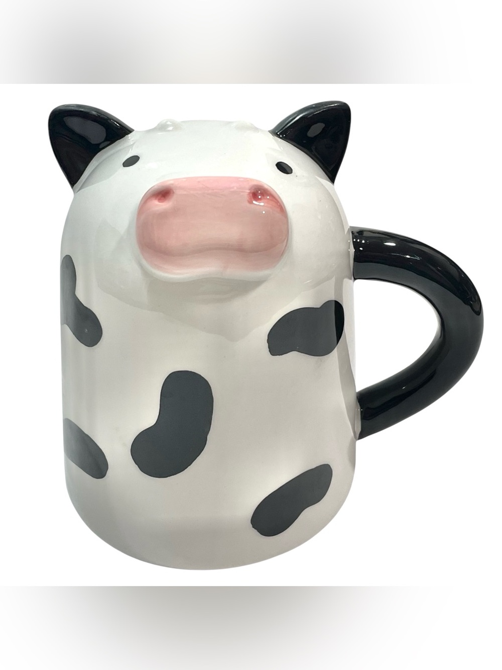Vintage 2000s Whimsical Ceramic Farmhouse Cow Mug